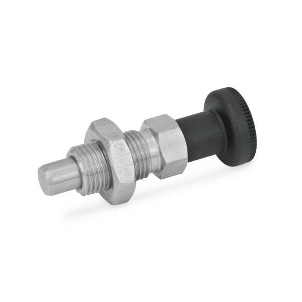 JW Winco GN717-6-M12X1.5-BK-NI Indexing Plunger